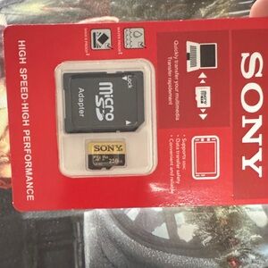 Sony High-Speed MicroSD Card with Adapter - Black and Gold